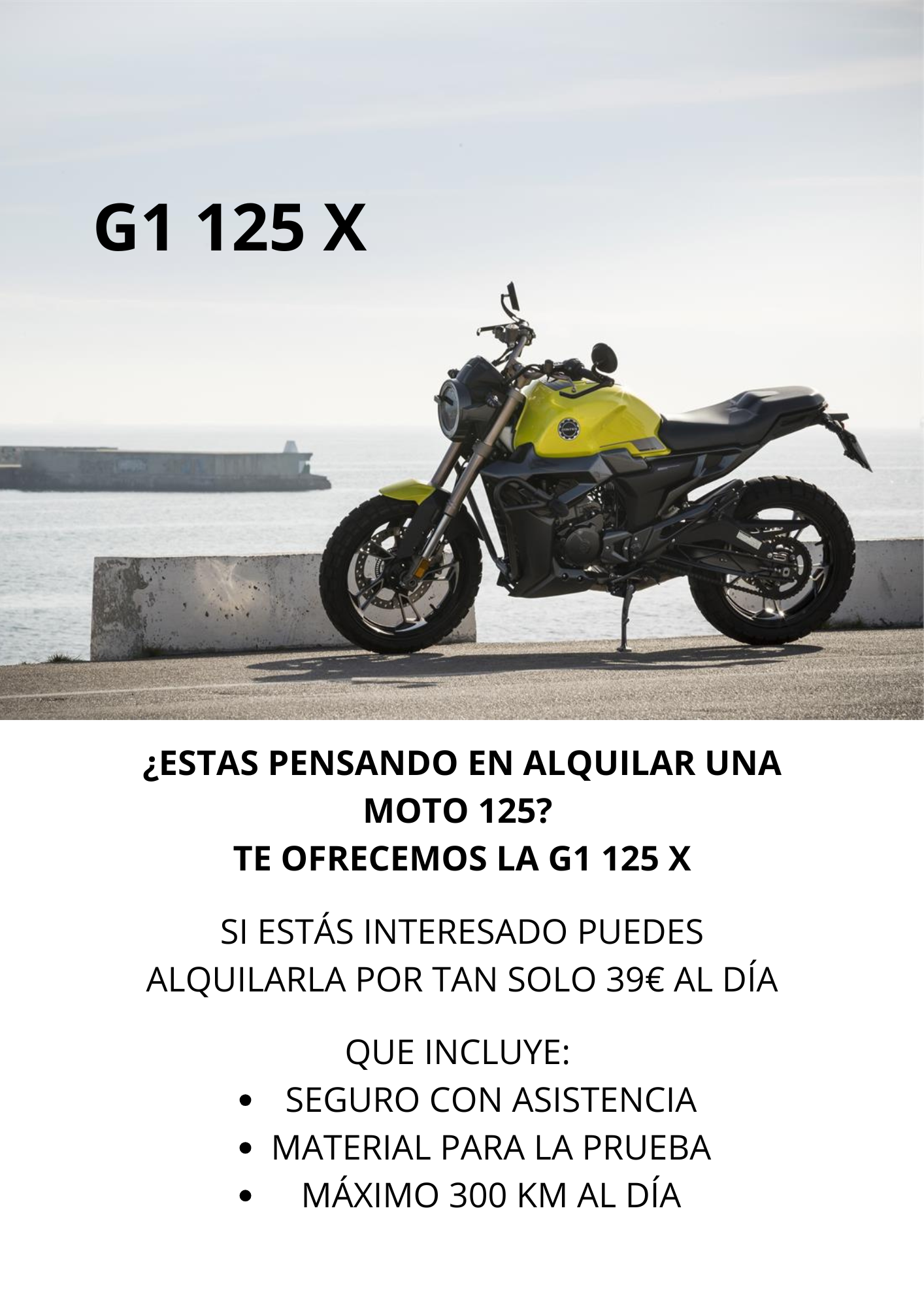 ALQUILER G1 125 X