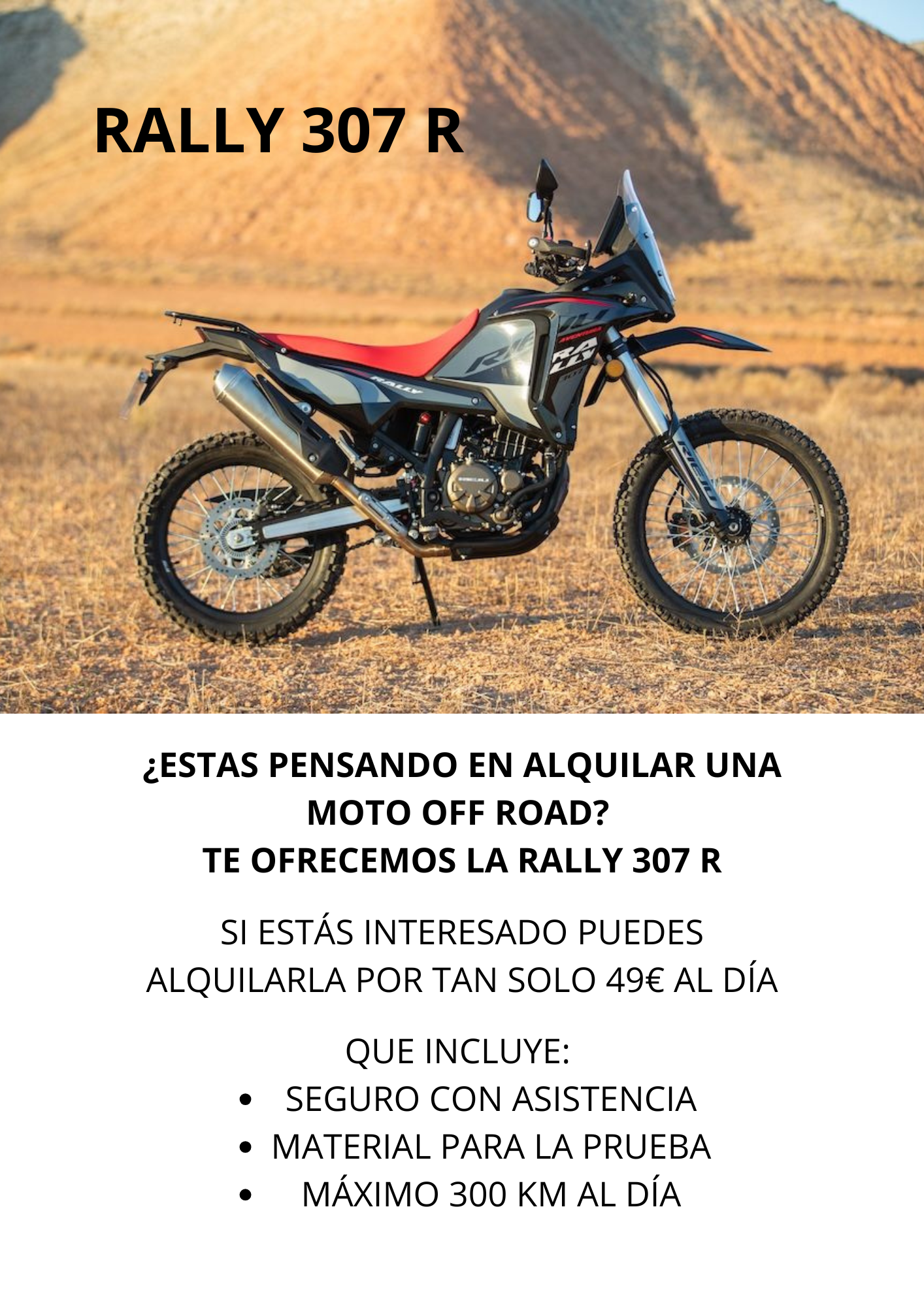 ALQUILER RALLY 307 R