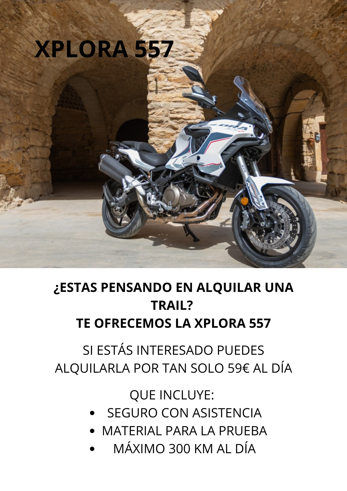 ALQUILER XPLORA 557