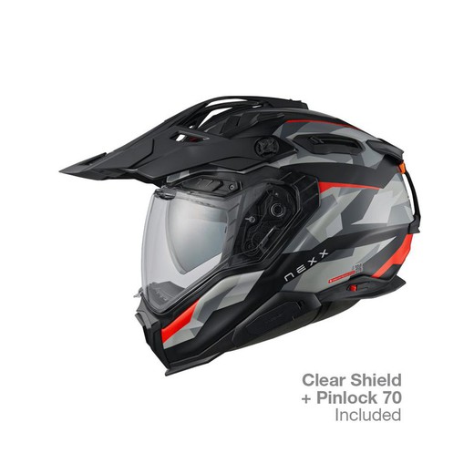 Casco NEXX X.WED3 TRAILMANIA Grey_Red-MT