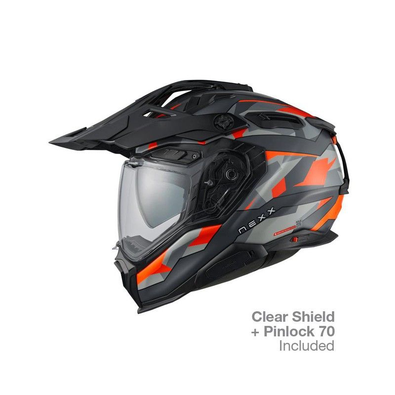 Casco NEXX X.WED3 TRAILMANIA Grey_Orange-MT — Motos Jab
